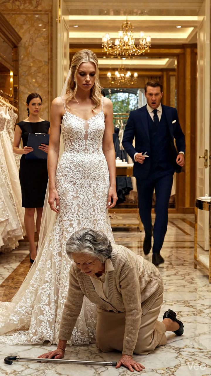 Ma fiancée a donné un coup de pied à ma mère handicapée en travers du sol en marbre lors de sa tenue de mariage et de son sifflement, Elle pensait que j'étais encore derrière le rideau, tenant les boucles d'oreilles émeraudes que j'avais prévu de lui donner cet après-midi-là, mais quand je suis sorti, son visage est devenu pâle pour une raison qu'elle ne comprenait pas encore.