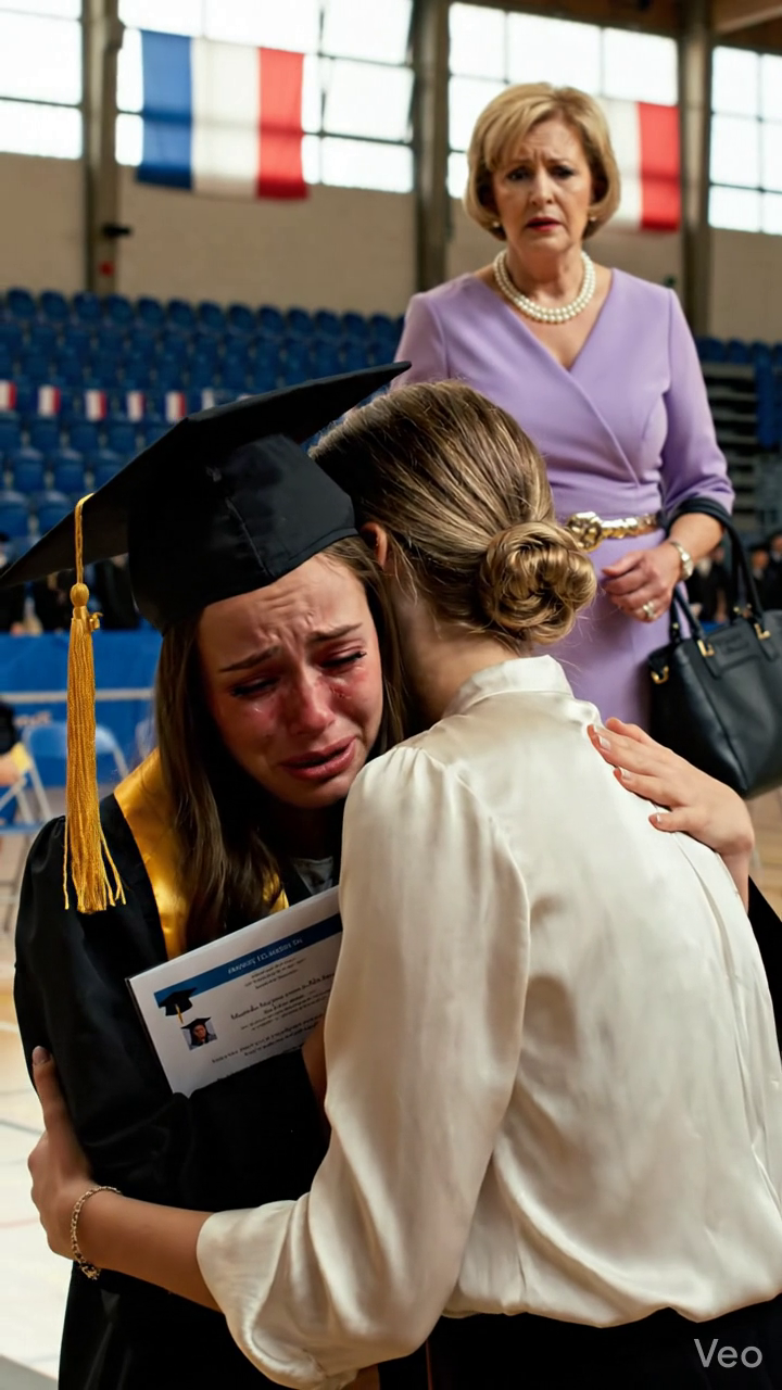 Au collège de ma fille, la mère qui a écrit un jour, cet enfant va vivre votre vie, a marché dans la première rangée en portant des perles de lavande et en s’appelant elle-même, grand-mère, j’ai lissé ma fille en col blanc, pris ma place dans la troisième rangée, et a regardé sa porter une enveloppe de crème au podium comme si elle avait attendu quatorze ans pour ce moment