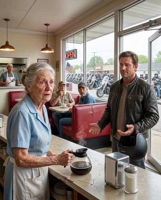 Un petit déjeuner gratuit a apporté Ninty Seven Bikers retour à Ellies Diner thuyhien Heartbroken