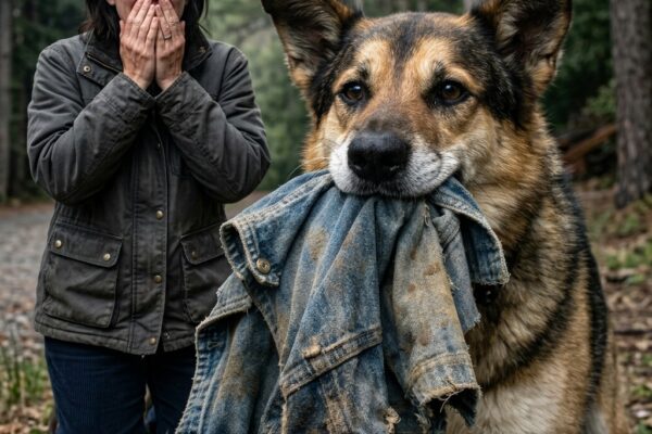 Mon chien m’a apporté la veste dans laquelle mon mari a disparu il y a six ans — je l’ai suivi et la vérité a tout changé