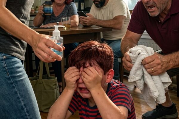 Ma sœur a vaporisé du parfum directement dans les yeux de mon fils pendant que tout le monde riait : « S’il est aveugle maintenant, au moins il sent bon », a plaisanté ma mère, mais ce que j’ai fait le lendemain matin a mis fin à ma famille pour toujours.