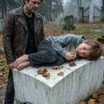 Le jour où je suis allé visiter la tombe de ma femme, comme je le faisais chaque année, j’ai trouvé un enfant pieds nus allongé sur la pierre tombale, tenant sa photo dans ses bras. Il a murmuré « Désolé, maman » et j’ai réalisé que ma femme m’avait caché un secret pendant tout notre mariage.