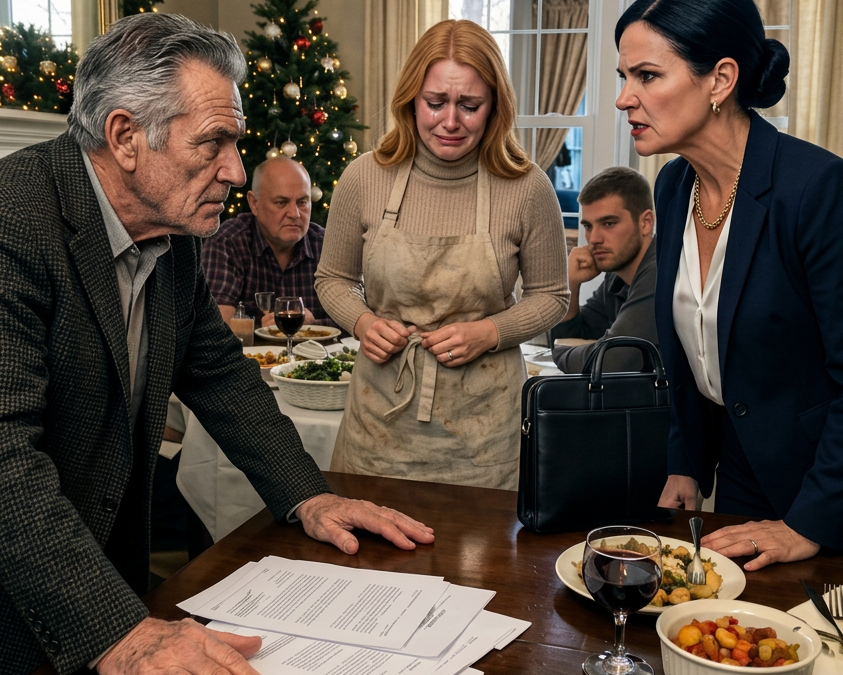 « Pourquoi portez-vous toujours un tablier ? » – Mon grand-père a demandé lors du dîner de Noël – Quelques secondes plus tard, il a découvert que ma tante avait volé 90 000 $ qui m’était destiné et m’avait laissé vivre comme une servante