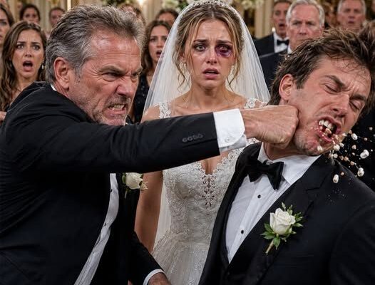 Le jour de mon mariage, mon père a été stupéfait quand il a vu les bleus sur mon visage. “Ma chère fille… qui t’a fait ça ?” demanda-t-il, sa voix tremblant. Mon fiancé vient de rire. Je lui donne juste une leçon dans notre famille. L’atmosphère a gelé. Puis mon père s’est retourné, froid comme de l’acier. Ce mariage est terminé, et ta famille aussi. Histoires vraies